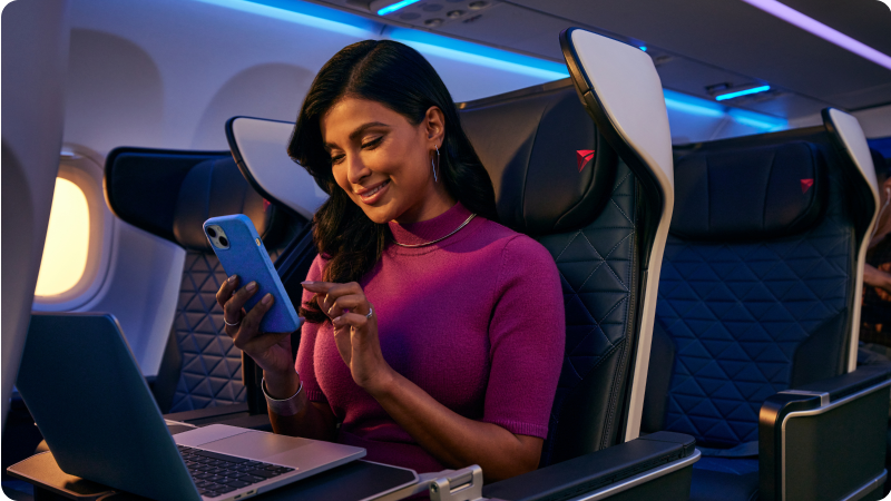 A woman using a mobile phone